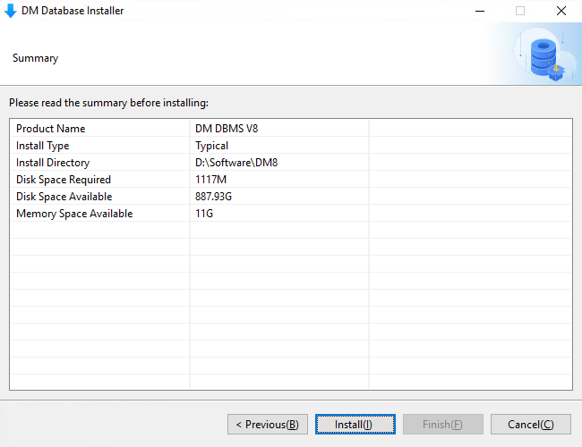 Install DM8 on Windows